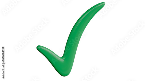 Glossy Green Check Mark Icon