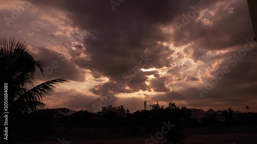 sunset in the sky