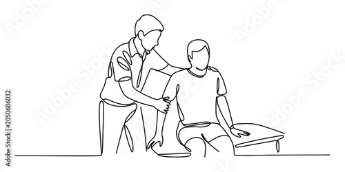 Φωτογραφία Physical therapist helping a patient in a clinic