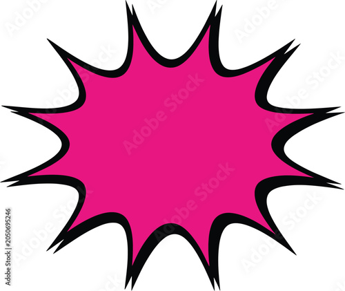 Pink Comic Book Explosion Bubble