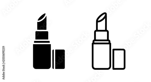 Classic lipstick icon for beauty, cosmetics, makeup, and fashion products