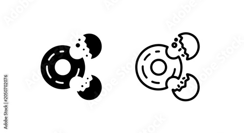 Foto Icon set of food metabolism and digestive nutrition absorption process