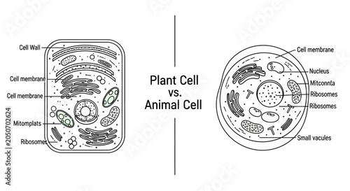 Φωτογραφία Plant and Animal Cell Structures.
