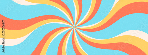 Φωτογραφία Blue orange circus swirl backdrop