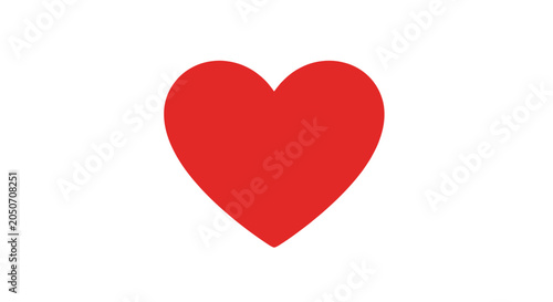 Foto Red Heart Symbol Love Icon.