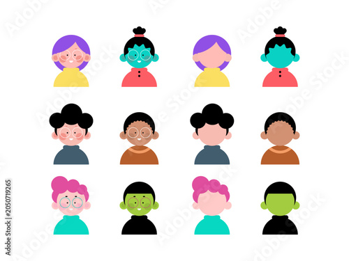Multiple Abstract Shaped Avatar Set