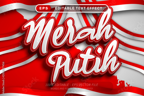 Merah Putih Editable Text Effect for Indonesia Independence Day Celebration