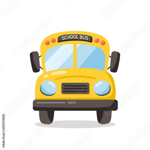 School bus isolated on white background