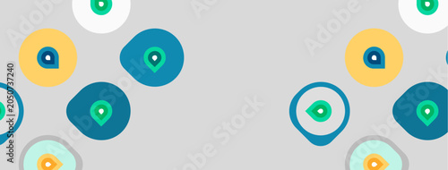 Fotografi Abstract pattern features colorful circles, dots