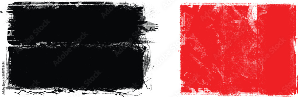 Obraz premium Print surface grunge layer . Imprint texture . Trendy printed stamp texture . Overlay grunge texture . Distressed effect .Vector shapes with a halftone dots screen print texture. 