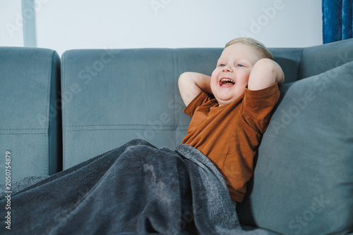 Slika na platnu Joyful child giggles