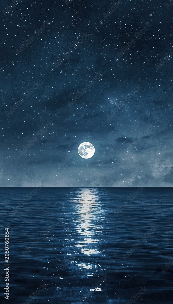 Obraz premium Matariki day matariki star cluster celebration with serene night ocean reflection for cultural heritage and spiritual wellness marketing