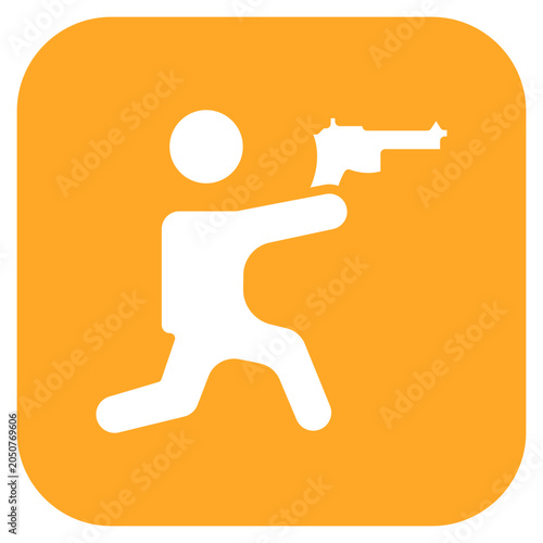 Photos Shooting in sitting position icon style