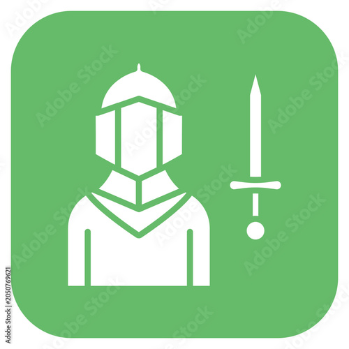 Vászonkép Knight icon style