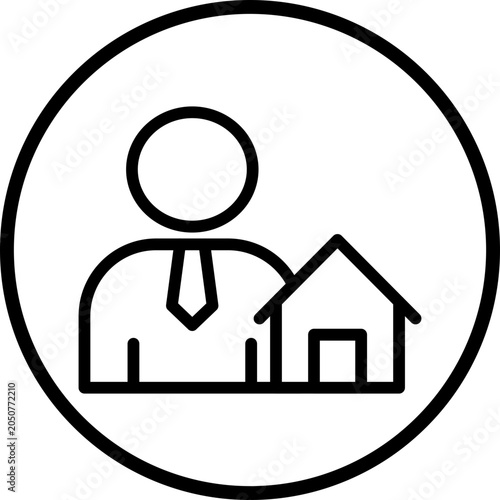 Tableau sur toile Broker Line Icon Style