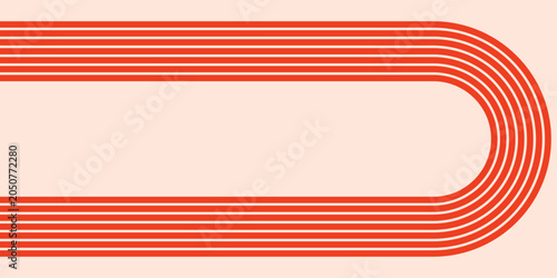 Vector layout template design for run, championship or any sports event. Poster design with abstract running track on stadium with lane.