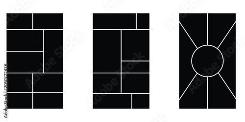 Tableau sur toile Image collage layout template