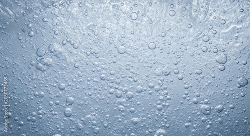 Abstract texture of clear liquid with many small bubbles
