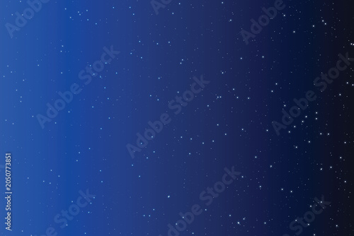 Εκτύπωση καμβά Deep blue night sky filled with countless twinkling white stars and subtle glowi