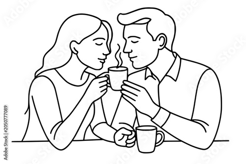 young couple kissing