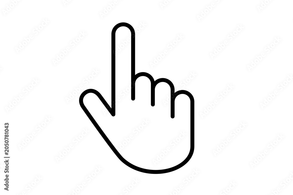 Fototapeta premium vector Hand click icon. clip art isolated on transparent background. 