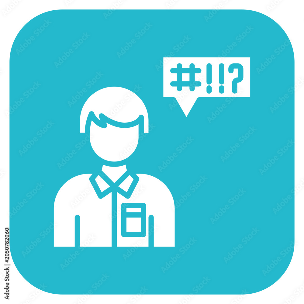 Obraz na plátně Obscene Language Vector Icon Style