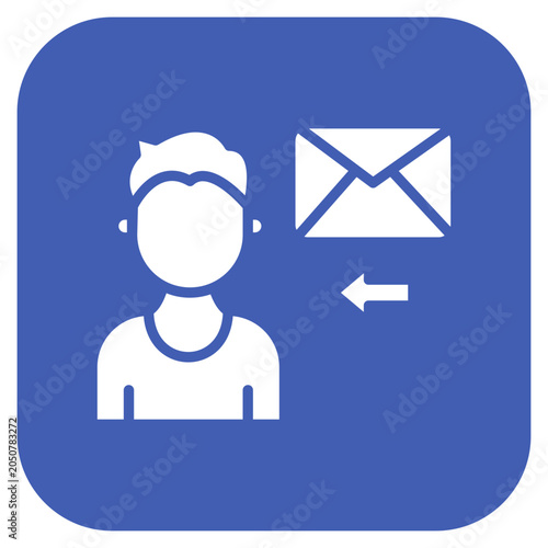 Quadro em tela Recipient Vector Icon Style