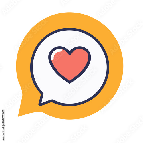 Heart icon in a speech bubble