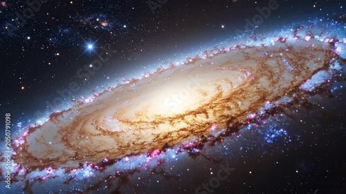 A beautiful spiral with many stars and cosmic dust in the universe