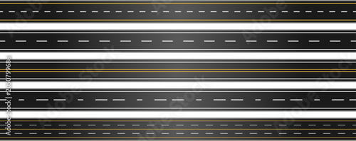 Φωτογραφία Vector seamless straight asphalt road graphic