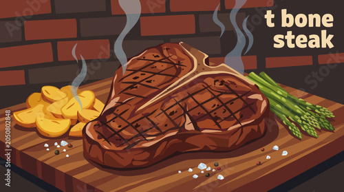 фотографія t bone steak american steak cuisine food recipe culinary grilled delicious premi
