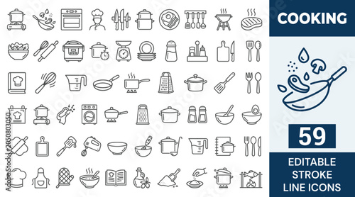 Foto Cooking icon set