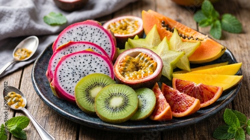 fruit salad on a plate