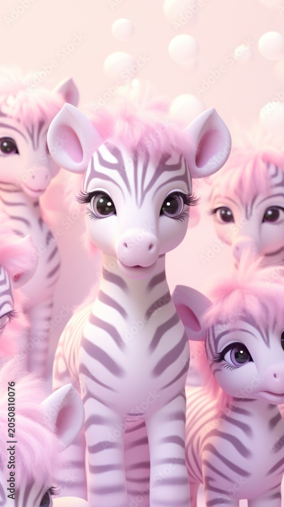Fototapeta premium Baby zebra wildlife animal mammal.