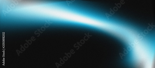 Grain texture dark background, blue cyan glowing abstract shape on black backdrop, abstract noisy banner, vibrant gradient header, poster, wallpaper design 