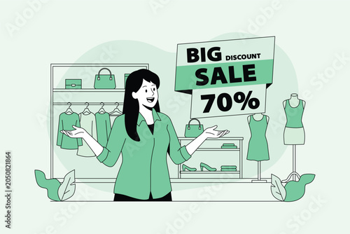 Shopping Sale Promotion Illustration