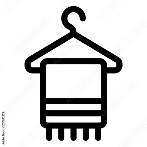 Bathroom Towel Hanger Cloth Icon