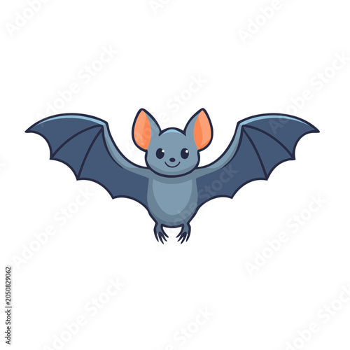 Cute cartoon bat illustration