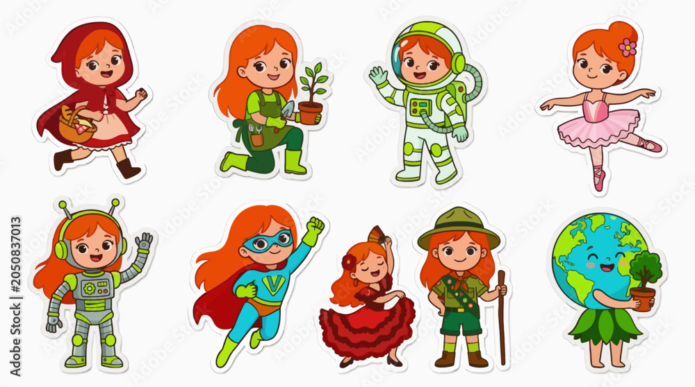 Fototapeta premium Professional Flat Vector Illustrations Diverse Characters Collection For Commercial Use