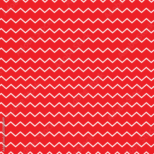 Modern Red and White Zigzag Seamless Pattern Background with Geometric Chevron Lines
