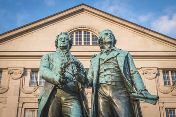 Germany, Weimar, Goethe-Schiller Monument