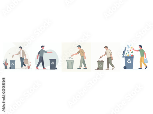 Young Adults Promoting Waste Sorting in Urban Areas through Illustrations