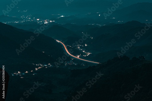 aerial view of road