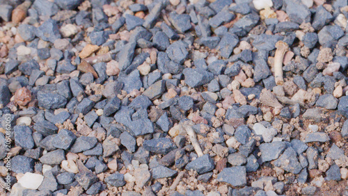Foto Overhead Close Up View of Rocky Soil and Small Grey Pebbles