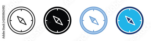 Bild auf Leinwand Compass icon set multiple style collection