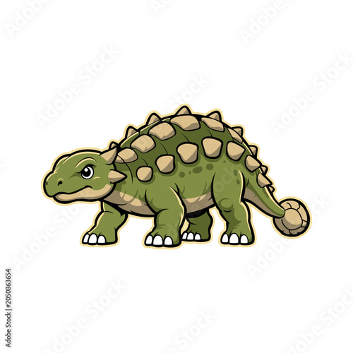 Illustration of a Ankylosaurus Dinosaur  design templates simple and modern