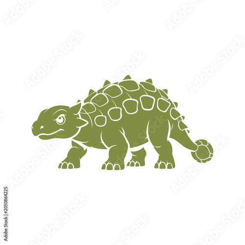 Illustration of a Ankylosaurus Dinosaur  design templates simple and modern