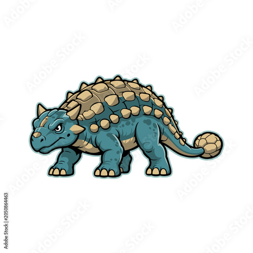Illustration of a Ankylosaurus Dinosaur  design templates simple and modern
