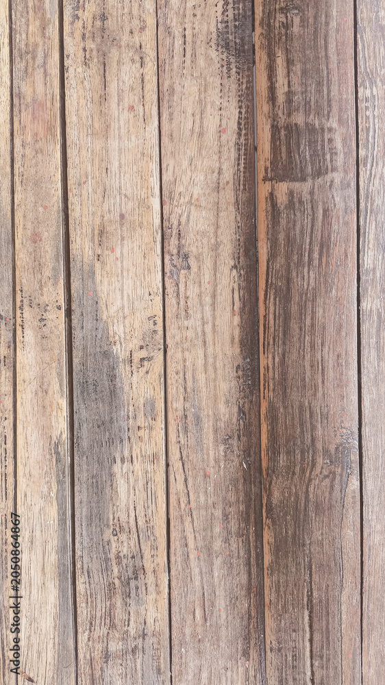 Fototapeta premium Natural Wooden Plank Background with Rich Brown Texture and Visible Grain Structure, Rustic Surface for Architecture and Interior Design