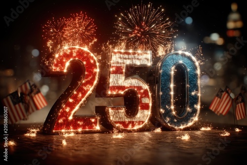 250th Anniversary Fourth of July Patriotic Fireworks Celebration